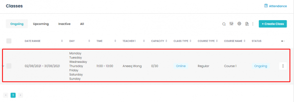 Activities log in Class Module_s3