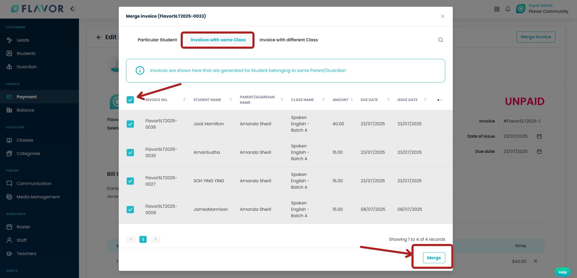 Merge Invoice - 2
